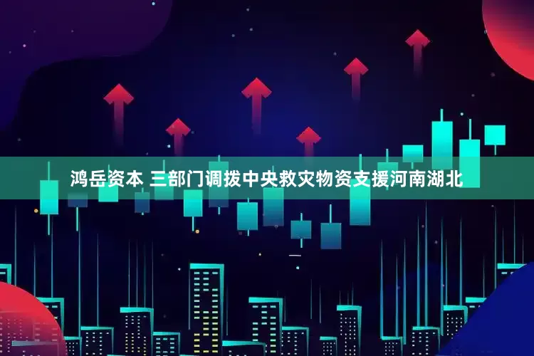 鸿岳资本 三部门调拨中央救灾物资支援河南湖北