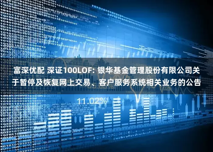富深优配 深证100LOF: 银华基金管理股份有限公司关于暂停及恢复网上交易、客户服务系统相关业务的公告